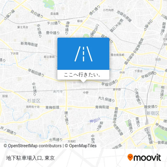 地下駐車場入口地図