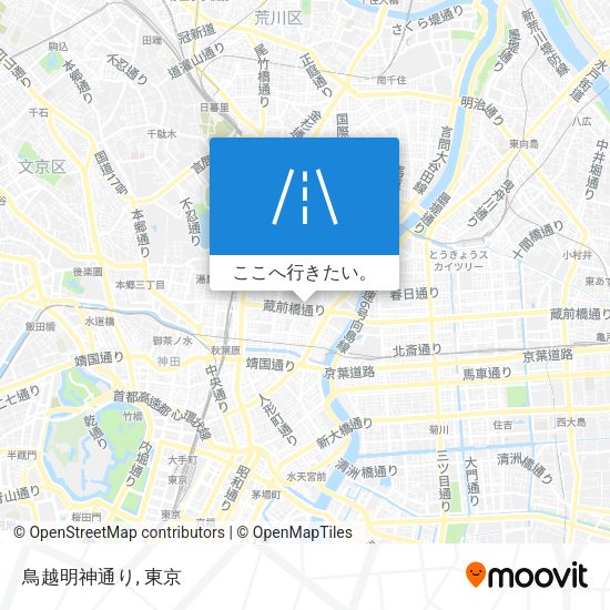 鳥越明神通り地図