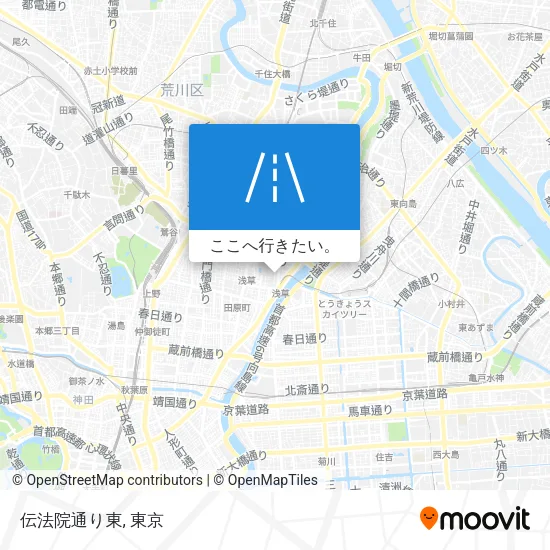 伝法院通り東地図