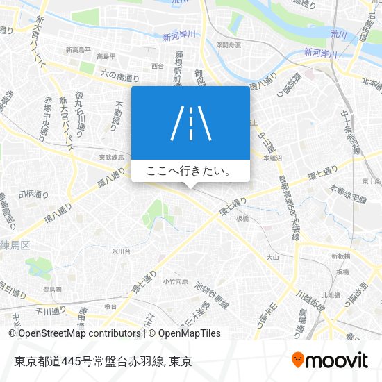 東京都道445号常盤台赤羽線地図