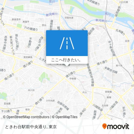 ときわ台駅前中央通り地図