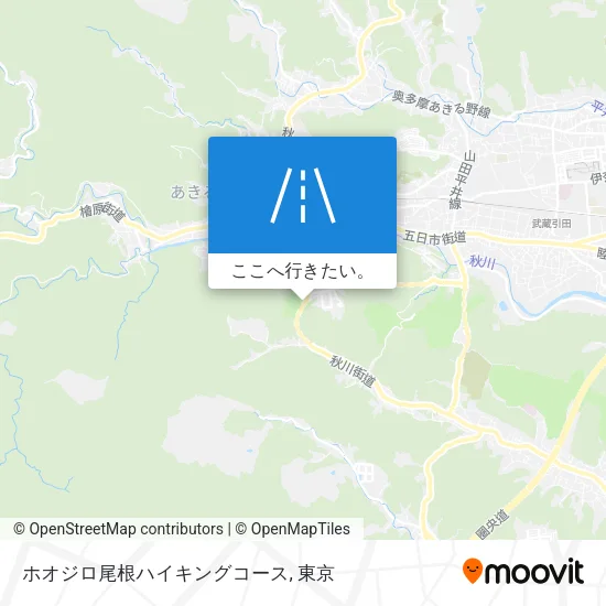 ホオジロ尾根ハイキングコース地図