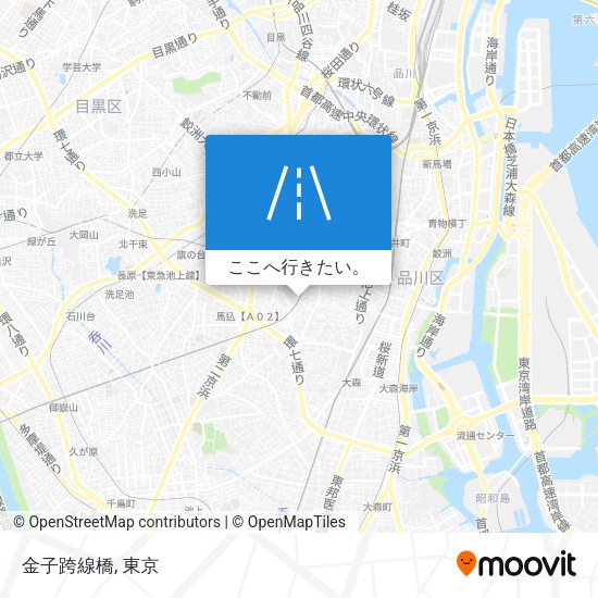 金子跨線橋地図
