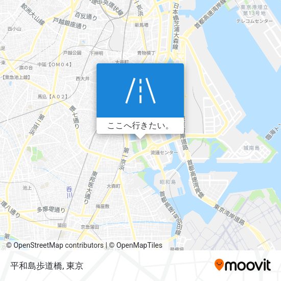 平和島歩道橋地図