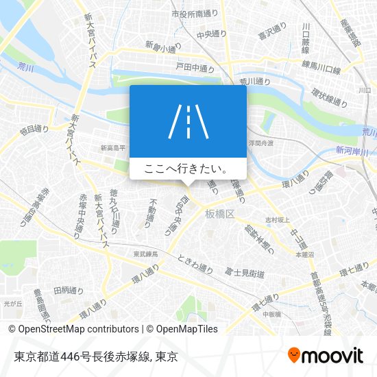 東京都道446号長後赤塚線地図