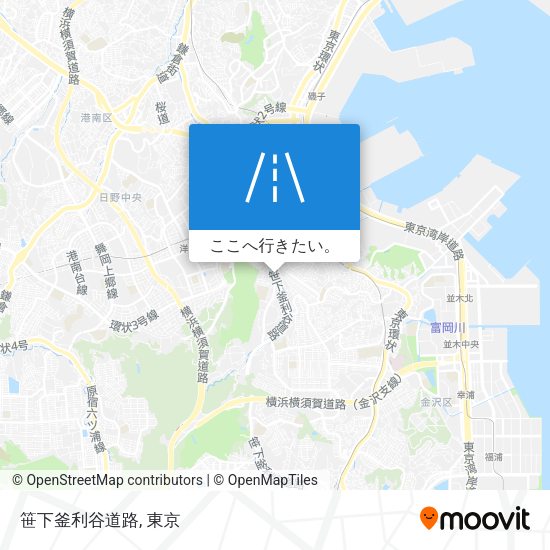 笹下釜利谷道路地図