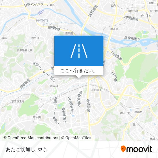 あたご切通し地図