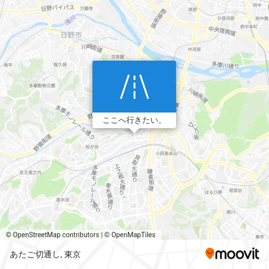 あたご切通し地図