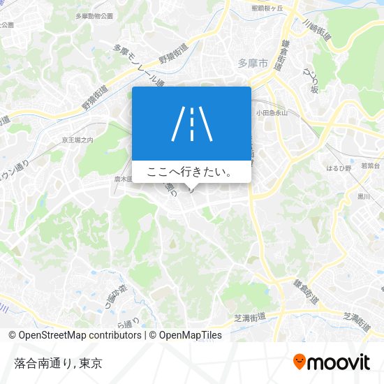 落合南通り地図