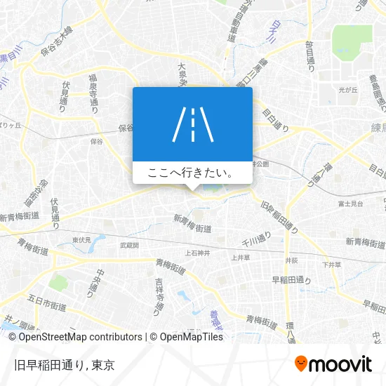 旧早稲田通り地図