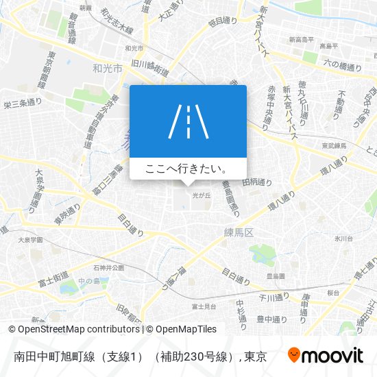 南田中町旭町線（支線1）（補助230号線）地図