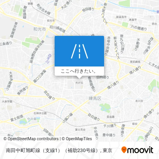 南田中町旭町線（支線1）（補助230号線）地図