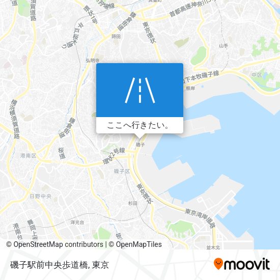 磯子駅前中央歩道橋地図