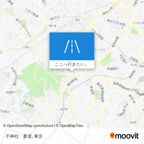 子神社　参道地図