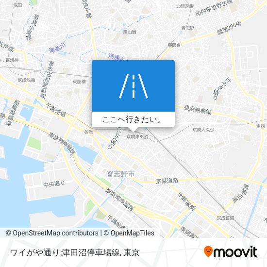 ワイがや通り;津田沼停車場線地図