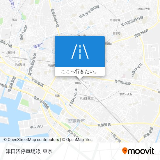 津田沼停車場線地図