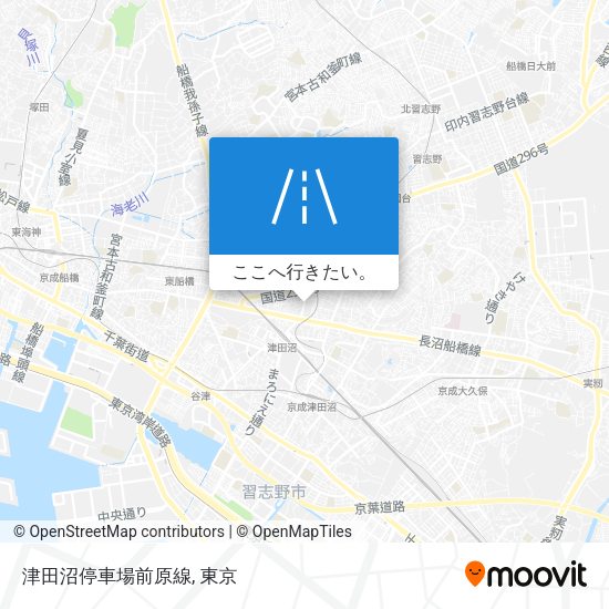 津田沼停車場前原線地図