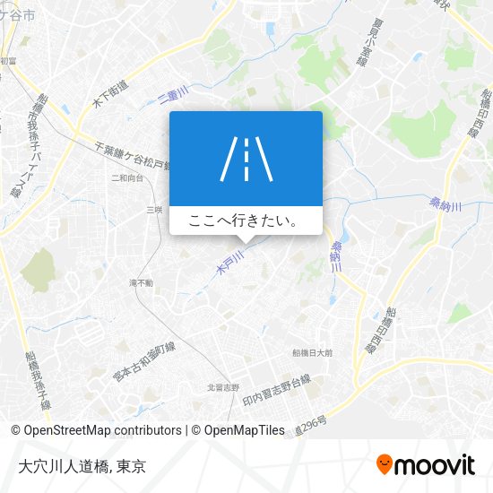 大穴川人道橋地図