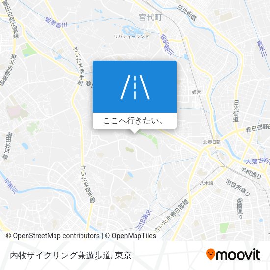 内牧サイクリング兼遊歩道地図