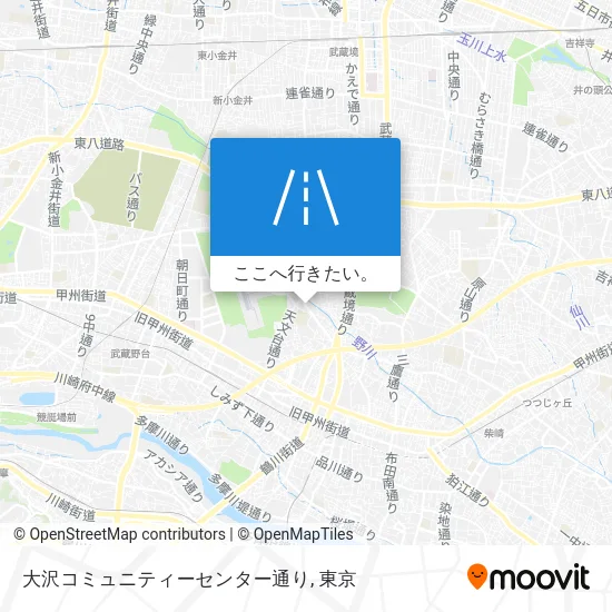 大沢コミュニティーセンター通り地図
