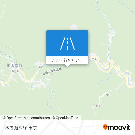 林道 越沢線地図