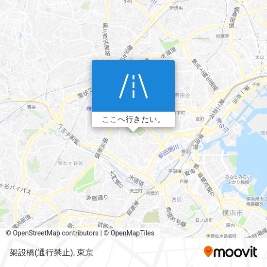 架設橋(通行禁止)地図