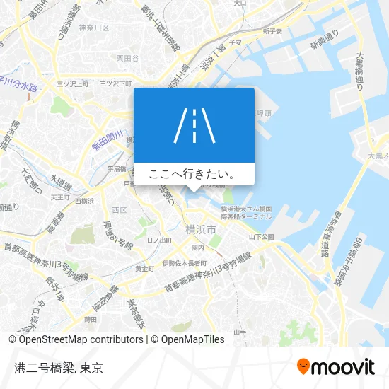 港二号橋梁地図