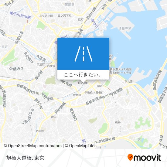 旭橋人道橋地図