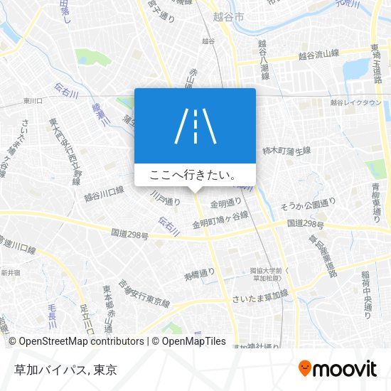 草加バイパス地図