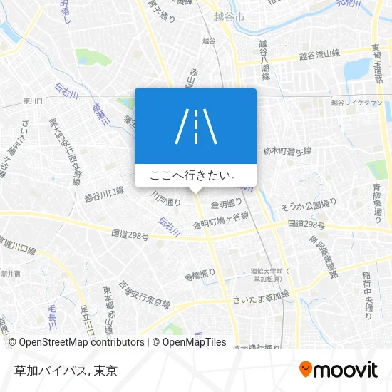 草加バイパス地図