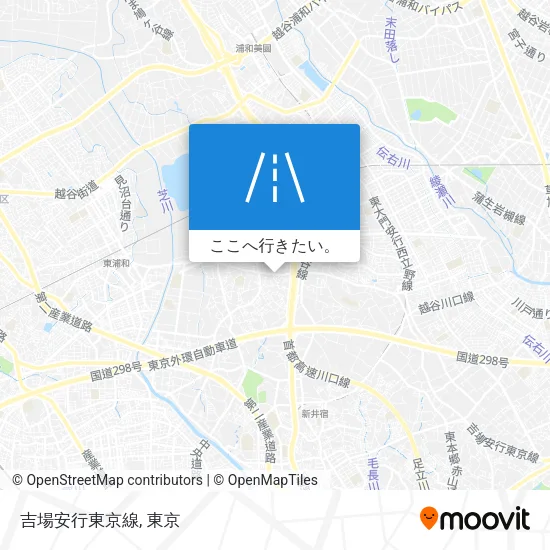 吉場安行東京線地図