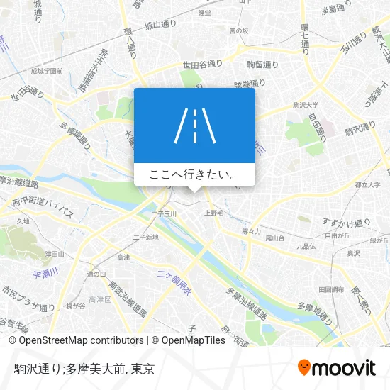 駒沢通り;多摩美大前地図