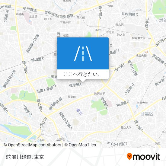 蛇崩川緑道地図