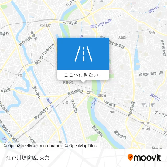 江戸川堤防線地図