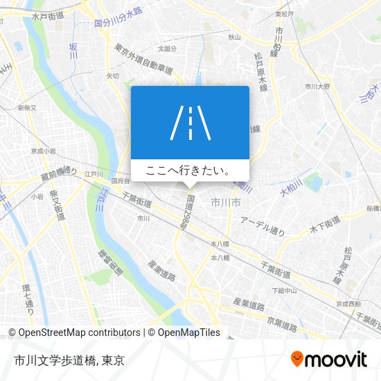 市川文学歩道橋地図