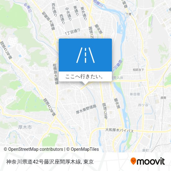 神奈川県道42号藤沢座間厚木線地図