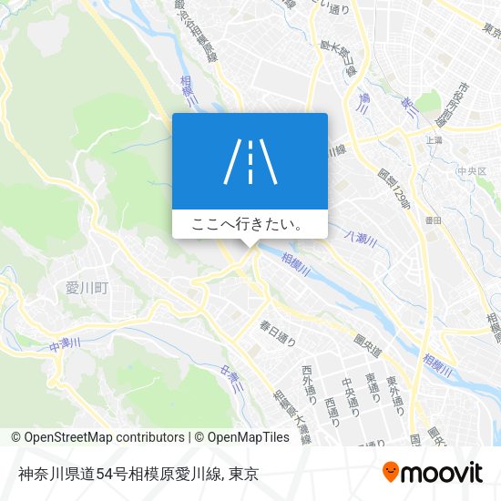 神奈川県道54号相模原愛川線地図