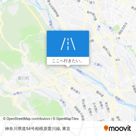 神奈川県道54号相模原愛川線地図
