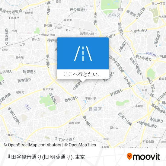 世田谷観音通り(旧 明薬通り)地図