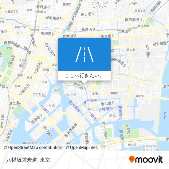 八幡堀遊歩道地図