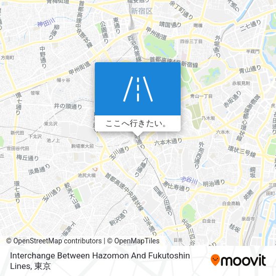 Interchange Between Hazomon And Fukutoshin Lines地図