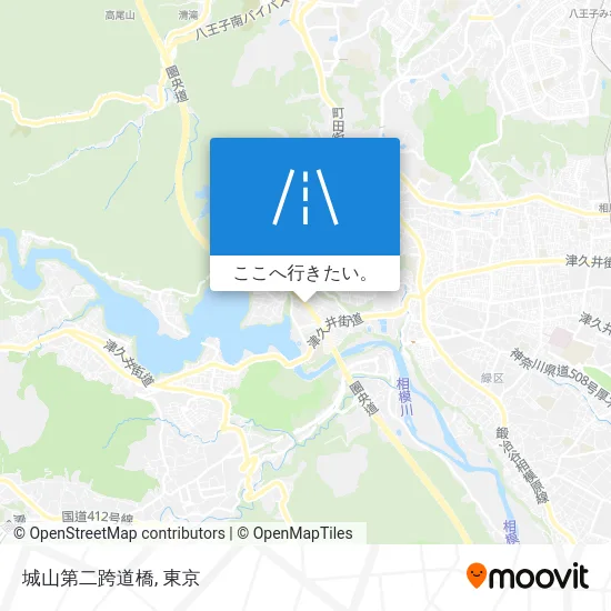 城山第二跨道橋地図