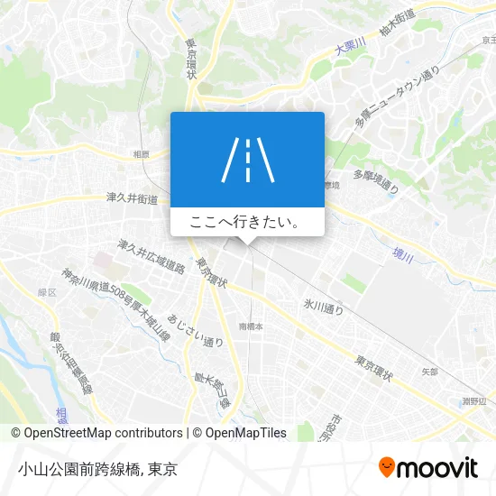 小山公園前跨線橋地図