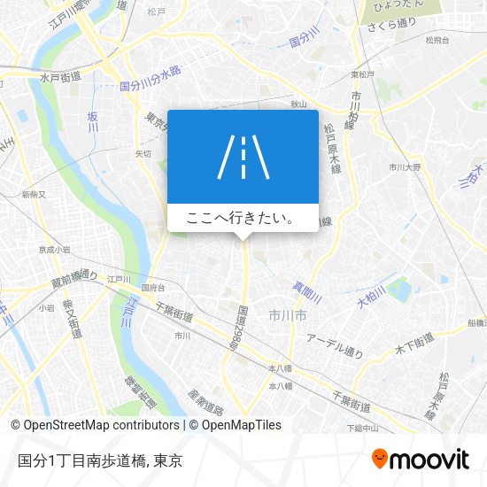 国分1丁目南歩道橋地図