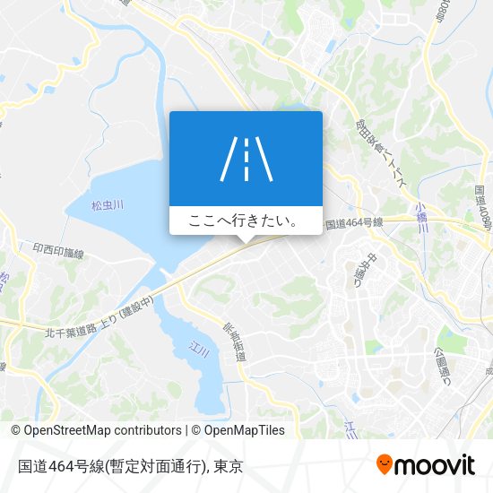 国道464号線(暫定対面通行)地図