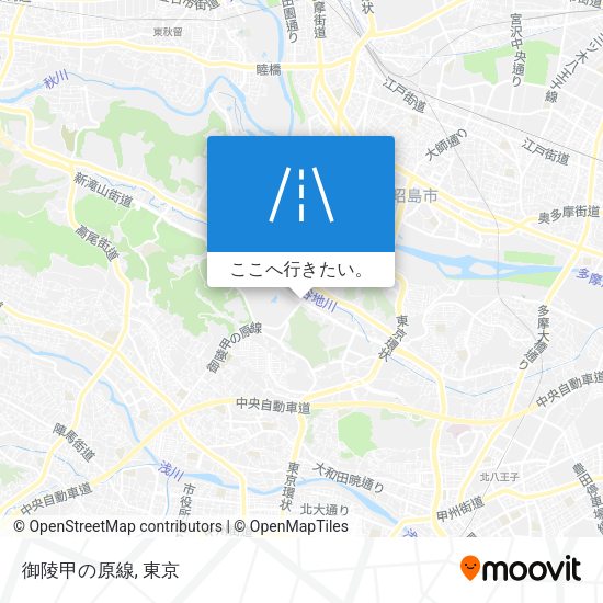 御陵甲の原線地図