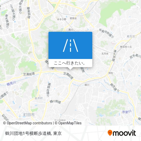 鶴川団地1号横断歩道橋地図