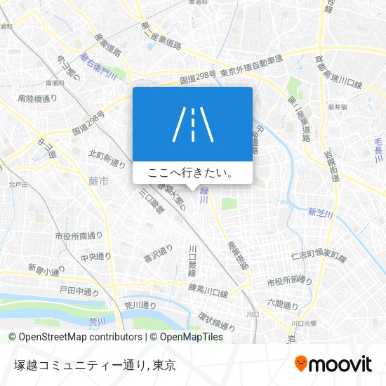 塚越コミュニティー通り地図