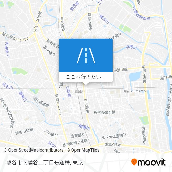 越谷市南越谷二丁目歩道橋地図