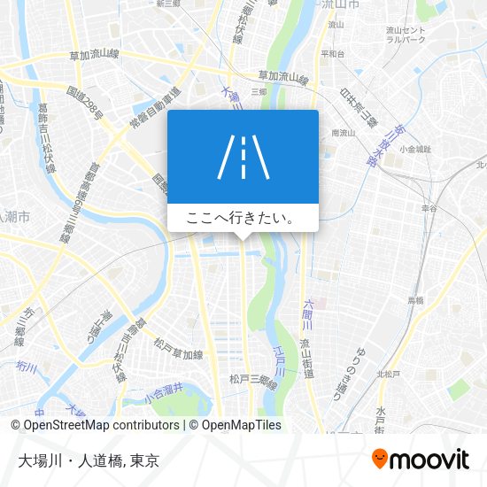 大場川・人道橋地図